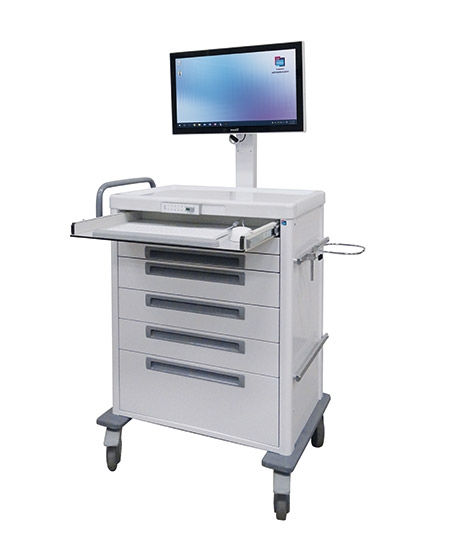 Medikamentenwagen mit IT-Anbindung-keyboard-tray-1ST